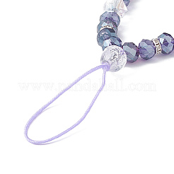 Rondelle Glass & Polymer Clay Rhinestone Beads Phone Hand Strap Chains&nbsp;HJEW-JM00877-05