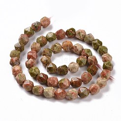 Natural Unakite Beads Strands&nbsp;G-G990-B02