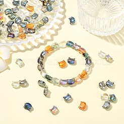 100Pcs 10 Colors Electroplate Glass Beads&nbsp;EGLA-YW0005-25