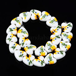 Handmade Porcelain Ceramic Beads Strands&nbsp;PORC-S502-045C