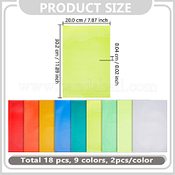 18Pcs 9 Colors PET Reflective Self Adhesive Stickers&nbsp;STIC-GO0001-05