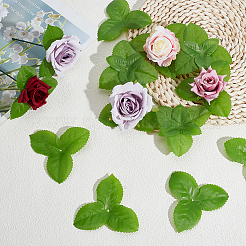 Cloth Artificial Rose Leaf&nbsp;AJEW-WH0270-951A