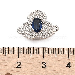 Brass Micro Pave Clear Cubic Zirconia Box Clasps&nbsp;KK-C075-16P