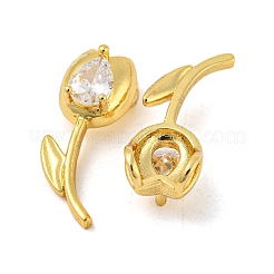 Real 18K Gold Plated Rack Plating Brass Micro Pave Cubic Zirconia Pendants&nbsp;KK-R153-13B-G