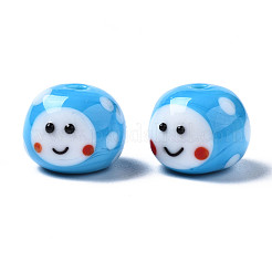 Handmade Bumpy Lampwork Beads Strands&nbsp;LAMP-Q031-009C