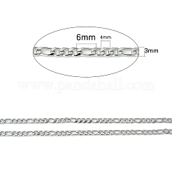 Tarnish Resistant 304 Stainless Steel Figaro Chains&nbsp;CHS-L015-17