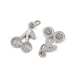 Brass Micro Pave Cubic Zirconia Pendants&nbsp;KK-Z120-08P-04
