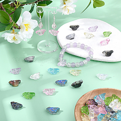 54Pcs 9 Colors Electroplate Transparent Glass Beads&nbsp;GLAA-SC0003-05