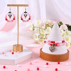 1200Pcs 4 Colors Valentine's Day Themed Opaque Acrylic Beads&nbsp;MACR-SC0001-42