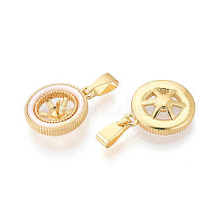 Brass Cup Pearl Peg Bails Pin Pendants&nbsp;KK-T079-11G
