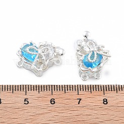 Brass Glass Box Clasps&nbsp;KK-B125-01S-01