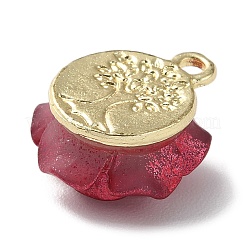 Opaque Resin Rose Pendants&nbsp;X-PALLOY-Z016-02G