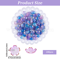 180Pcs Acrylic Bead Caps&nbsp;OACR-PA0001-37C