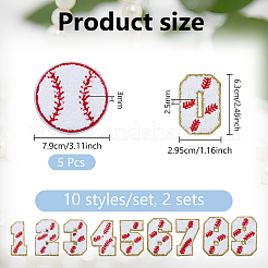 5Pcs Polyester Thread Cloth Patches&nbsp;PATC-DC0001-13