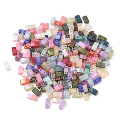Glass 2-Hole Baking Paint Glass Seed Beads&nbsp;GLAA-G130-01F