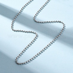2MM Brass Ball Chain Necklaces&nbsp;MAK-L045-07P