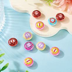 10Pcs Printed Opaque Acrylic Beads&nbsp;MACR-TA0002-45