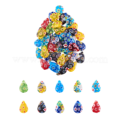 50Pcs Handmade Millefiori Glass Charms&nbsp;LK-CJ0001-07