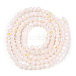 Opaque Solid Color Electroplate Glass Beads Strands&nbsp;EGLA-A039-P2mm-L06