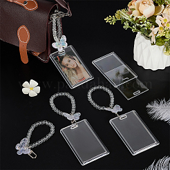 Rectangle Plastic ID Card Holder&nbsp;AJEW-FG0004-85
