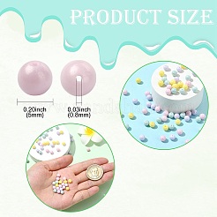 60Pcs 4 Colors Cubic Zirconia Imitation Pearl Beads&nbsp;ZIRC-CJ0001-30