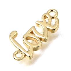 Brass Word LOVE Links Connector Charms&nbsp;KK-C263-09G