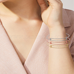 6Pcs 3 Colors Adjustable Alloy Bangles Making&nbsp;BJEW-LP0001-39