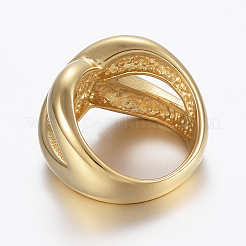 Ion Plating(IP) 304 Stainless Steel Wide Band Finger Rings&nbsp;RJEW-H125-45G