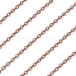 Brass Coated Iron Flat Cable Chains&nbsp;CH-TAC0007-01R
