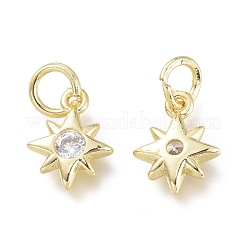 Brass Micro Pave Cubic Zirconia Pendants&nbsp;KK-P188-H04-G