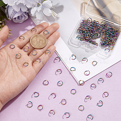 200pcs Rainbow Color 304 Stainless Steel Open Jump Rings&nbsp;STAS-ME0003-78A