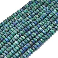 Dyed Natural Chrysocolla and Lapis Lazuli Beads Strands&nbsp;G-P575-A35-6x4mm