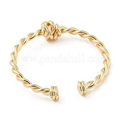 Brass Twist Knot Open Cuff Rings&nbsp;X-RJEW-K254-03G