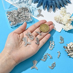 40Pcs 4 Styles Tibetan Style Alloy Pendants&nbsp;TIBEP-YW0002-03