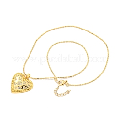Brass Micro Pave Clear Cubic Zirconia Pendant Necklaces&nbsp;LS-NJEW-M220-01C-G