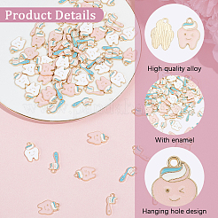 80Pcs 4 Styles Alloy Charms&nbsp;ENAM-SC0008-04