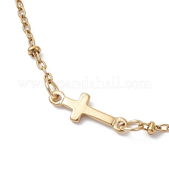 304 Stainless Steel Cross Link Chain Bracelet Making&nbsp;AJEW-JB01380-01