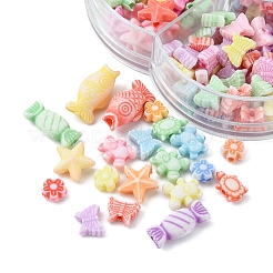 260Pcs 7 Style Craft Style Acrylic Beads&nbsp;MACR-FS0001-38