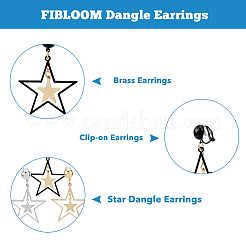 3 Pairs 3 Colors Brass Clip-on Earrings&nbsp;EJEW-FI0002-71