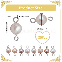 30Pcs Natural Freshwater Pearl Connector Charms&nbsp;FIND-SC0005-39