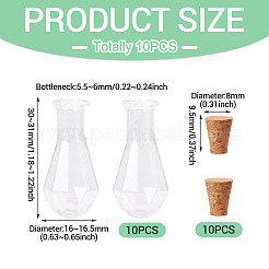 10Pcs Clear Glass Wishing Bottles&nbsp;AJEW-TA0002-85E