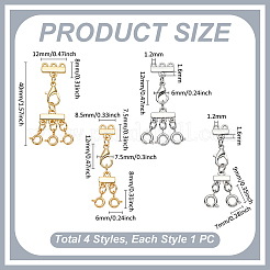 4Pcs Brass Chain Extender&nbsp;FIND-GA00004