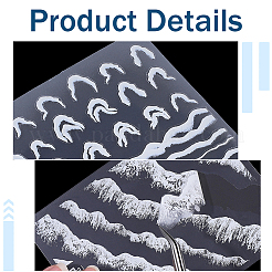 4 Sheets 4 Styles Plastic Nail Art Stickers&nbsp;MRMJ-SP0001-34