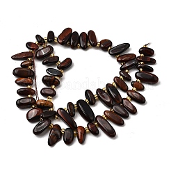 Dyed Natural Red Tiger Eye Beads Strands&nbsp;G-Z091-A17