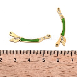 Ion Plating(IP) 304 Stainless Steel Crystal Rhinestone Connector Charms&nbsp;STAS-S140-31G