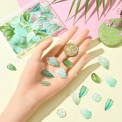 60Pcs 6 Styles Baking Paint Transparent Glass Beads&nbsp;DGLA-YW0001-37