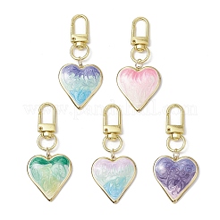 Heart 304 Stainless Steel Enamel Pendant Decorations&nbsp;HJEW-JM02901