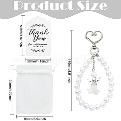 Alloy & Imitated Pearl Acrylic Pendant Decoration&nbsp;HJEW-CJ00089