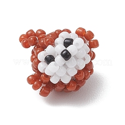 3D Glass Seed Beaded Monkey Pendants&nbsp;PALLOY-MZ01154