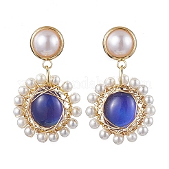 3Pairs 3 Colors Changing Color Mood Stud Earring&nbsp;EJEW-TA00480
